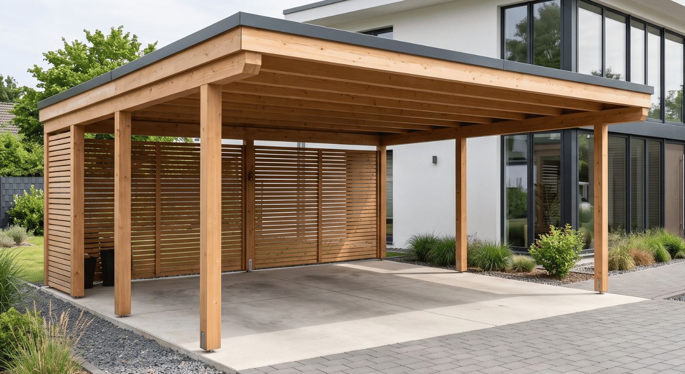 Moderner Holz Carport