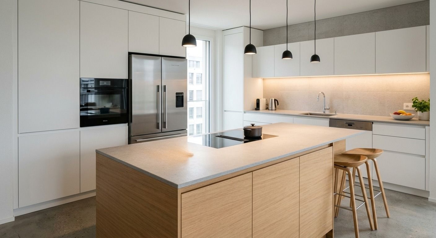 Moderne Küche mit Kochinsel