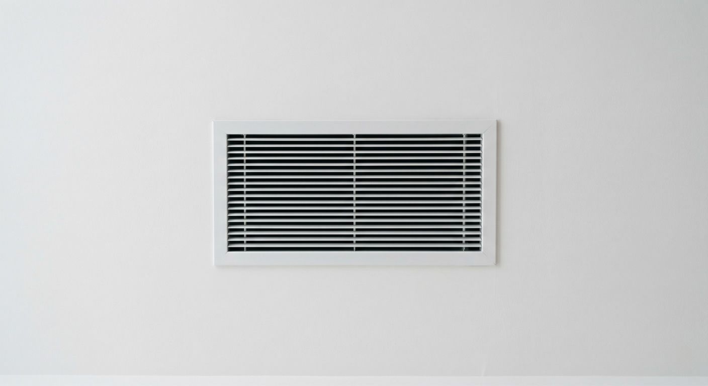 Lüftungsgitter an der Decke für die zentrale Klimaanlage