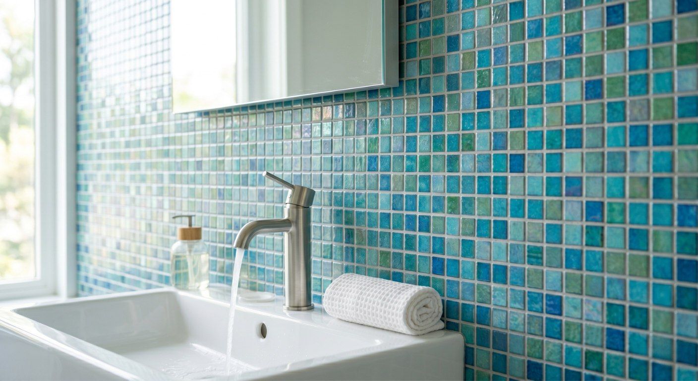 Mosaikplatten in Duschnische