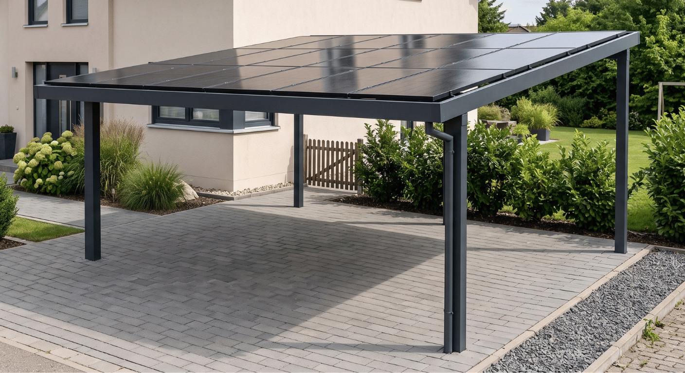 Carport mit Solardach