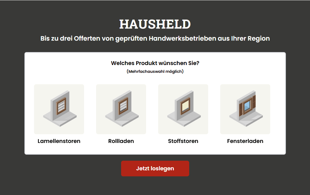 Storenprojekt anfragen bei HausHeld.ch