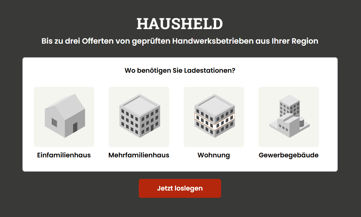 Ladestation Projekt anfragen bei HausHeld.ch