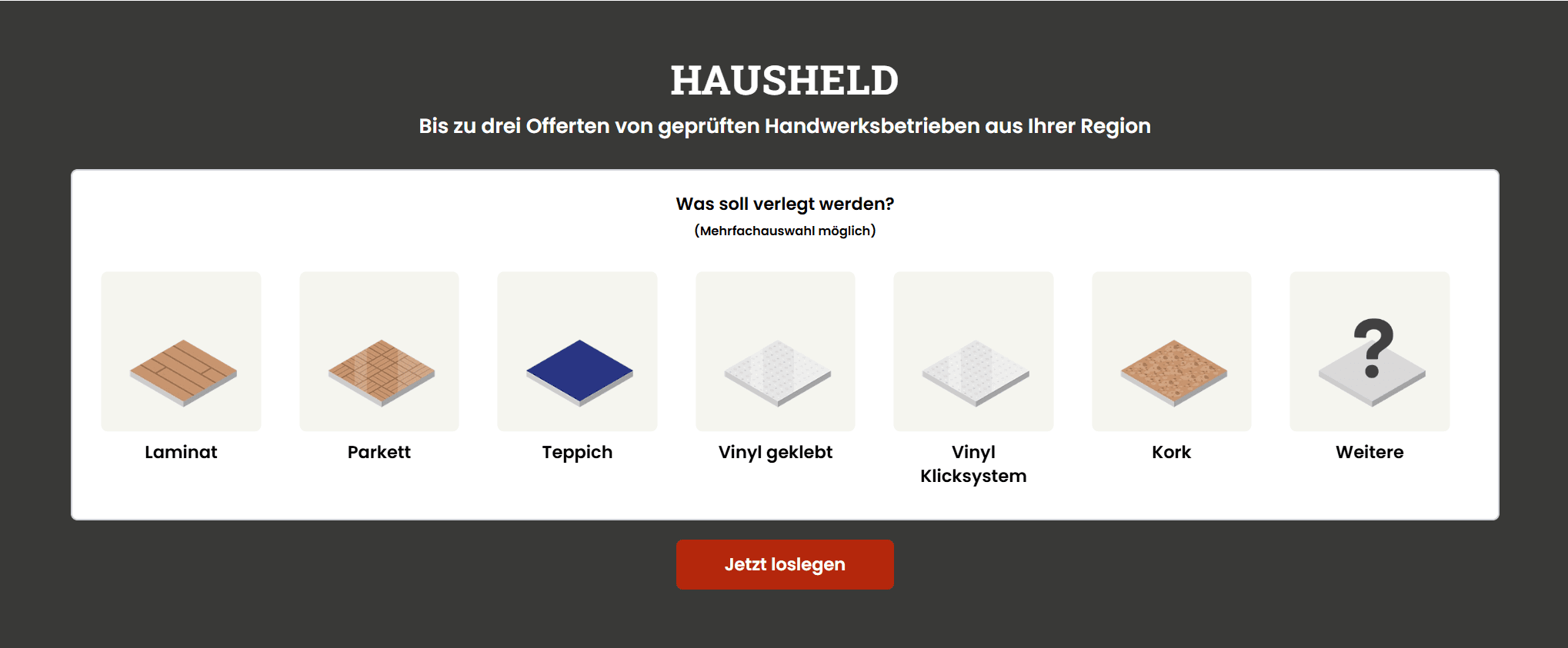 Bodenleger Projekt anfragen bei HausHeld.ch