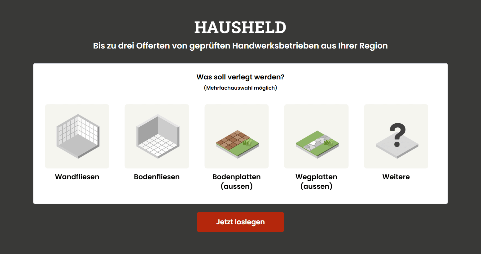 Plattenlegerprojekt anfragen bei HausHeld.ch