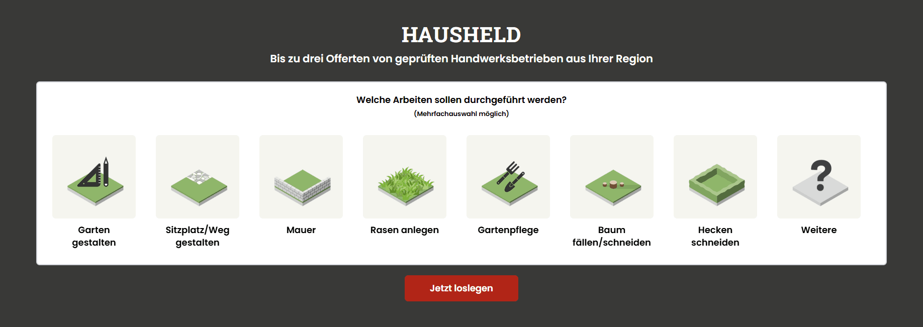 Gartenbauprojekt anfragen bei HausHeld.ch