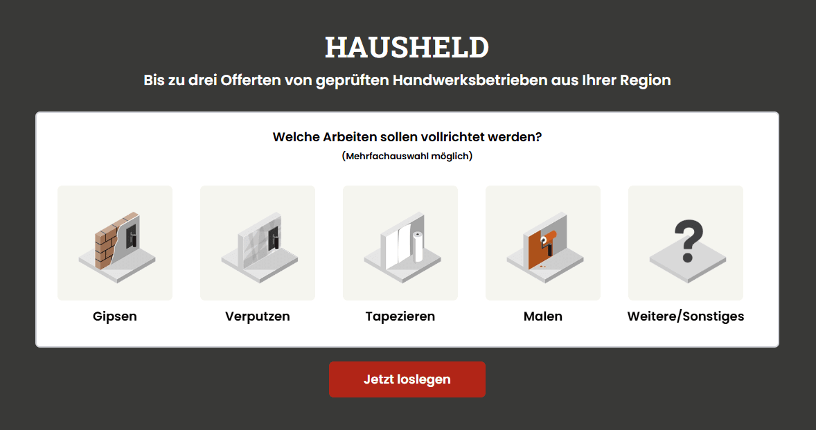Malerprojekt anfragen bei HausHeld.ch