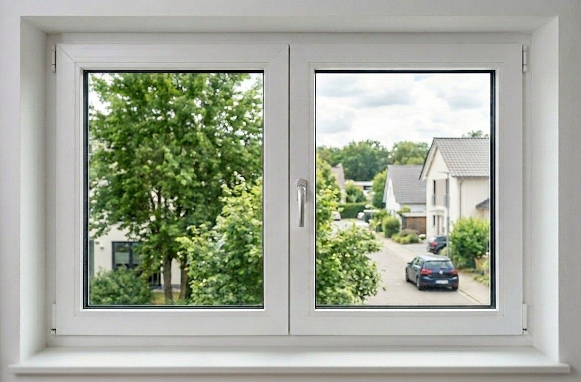 Modernes Kunststofffenster weiss